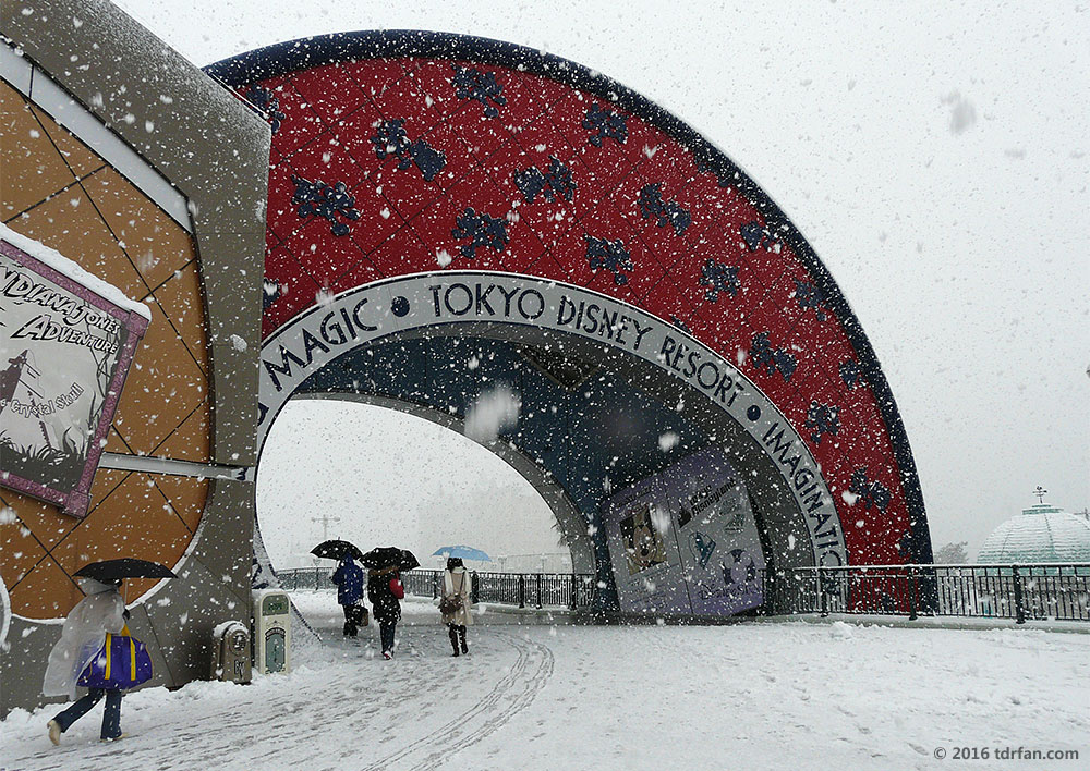 Tokyo Disneyland in the Snow