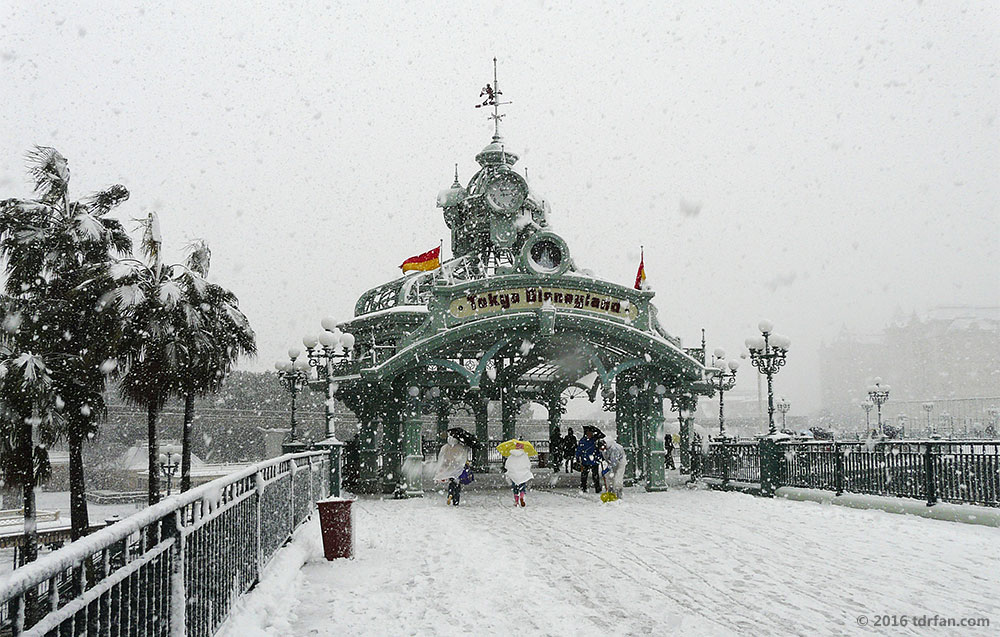 Tokyo Disneyland in the Snow