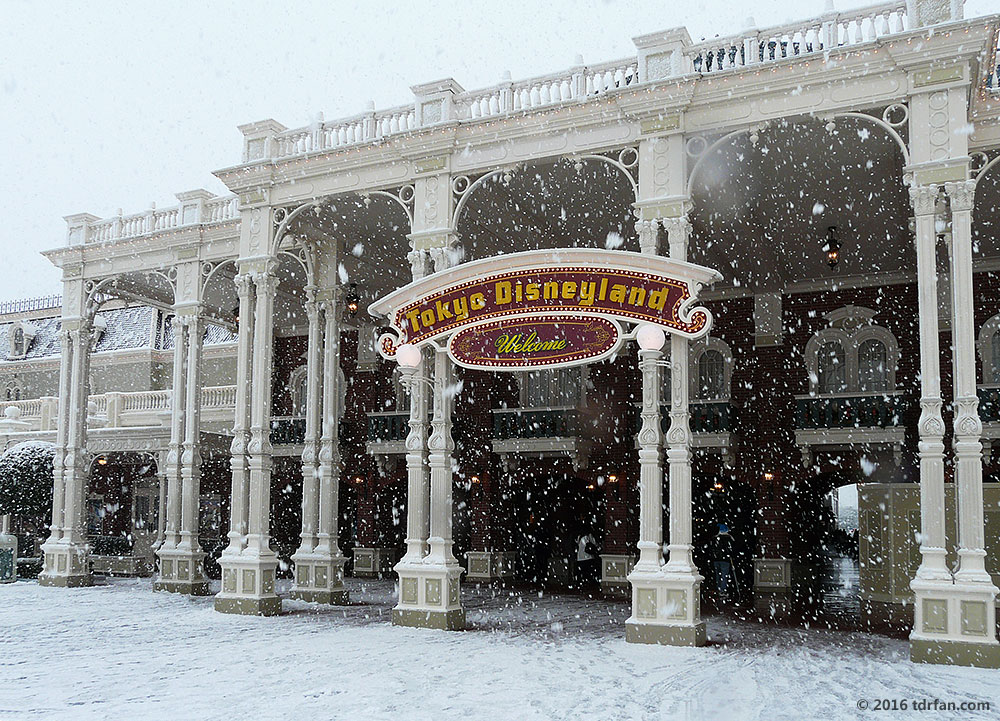 Tokyo Disneyland in the Snow