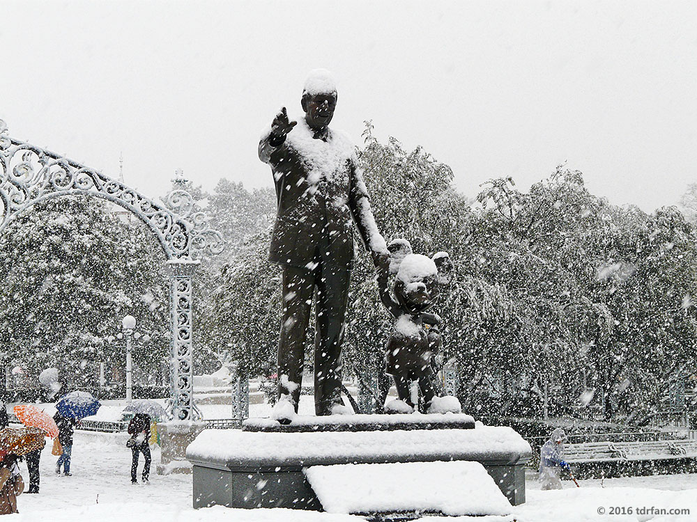 Tokyo Disneyland in the Snow