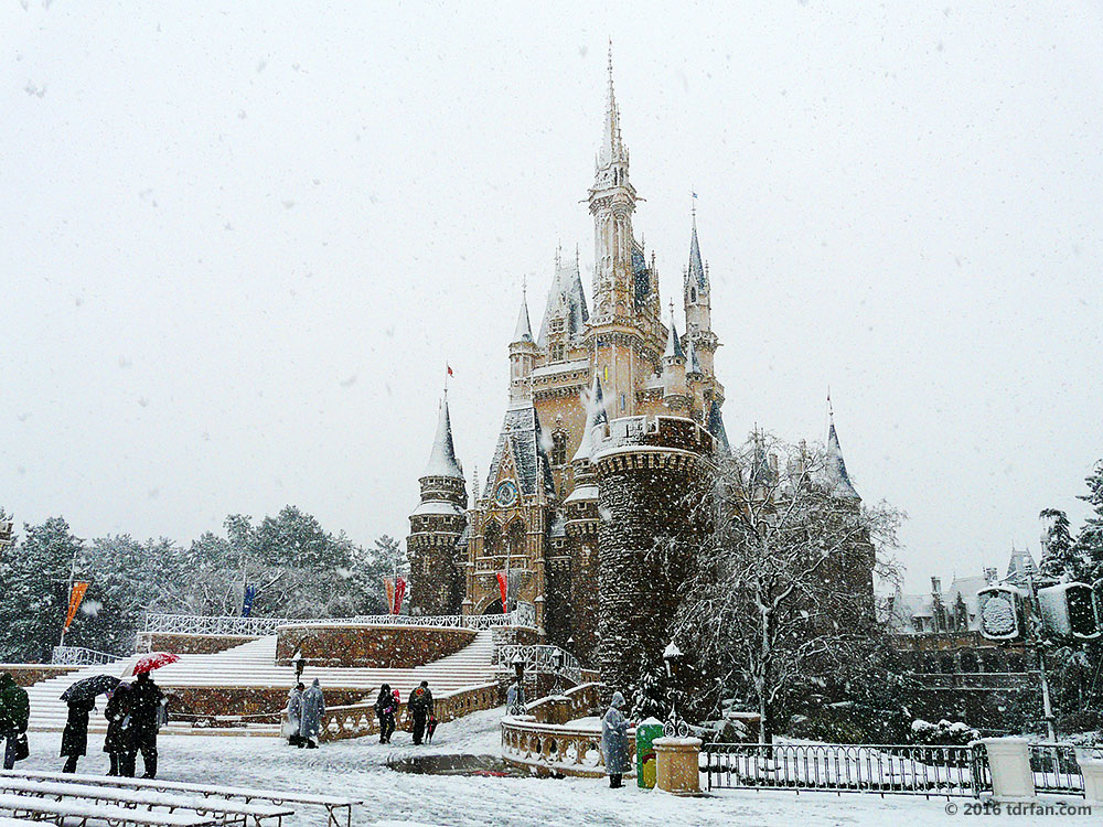 Tokyo Disneyland in the Snow