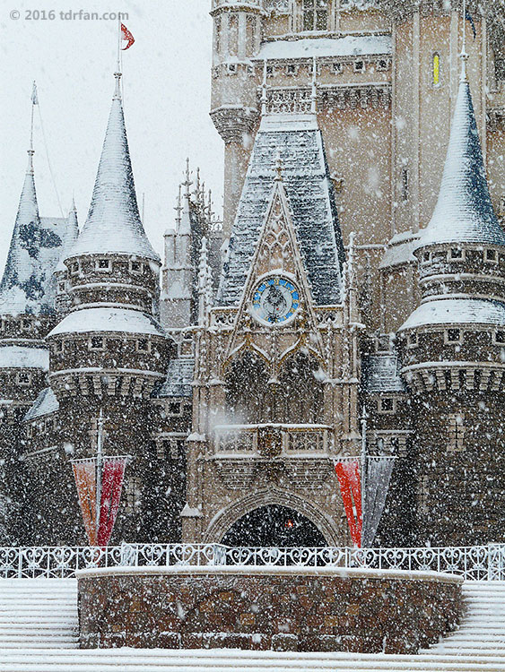 Tokyo Disneyland in the Snow