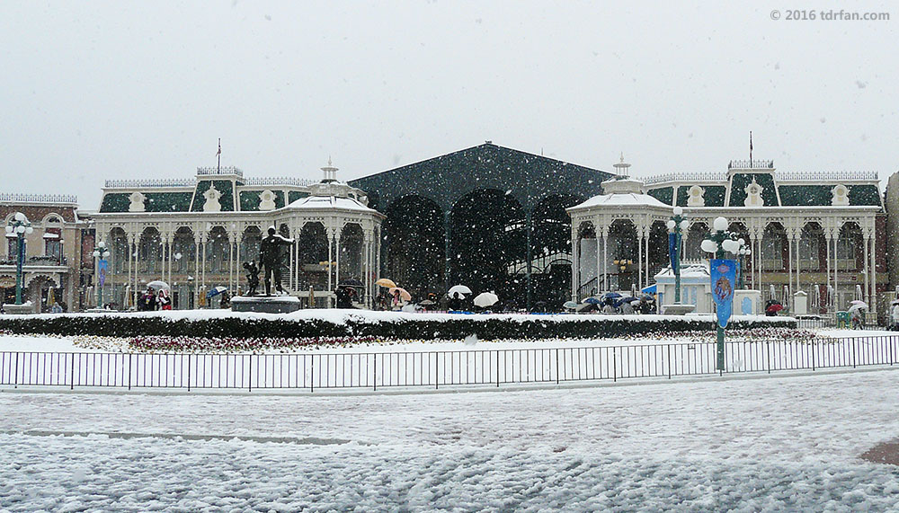 Tokyo Disneyland in the Snow