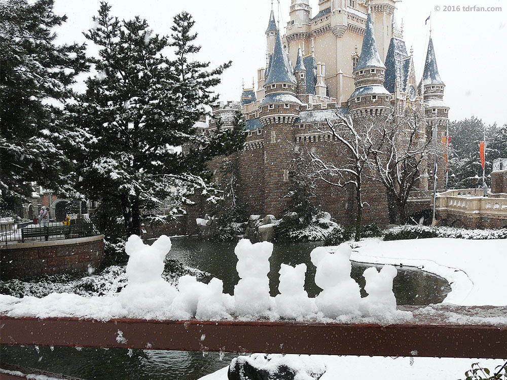 Tokyo Disneyland in the Snow