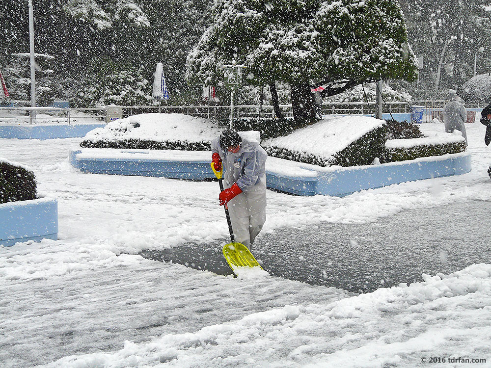 Tokyo Disneyland in the Snow