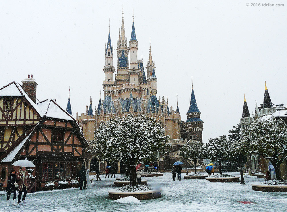 Tokyo Disneyland in the Snow