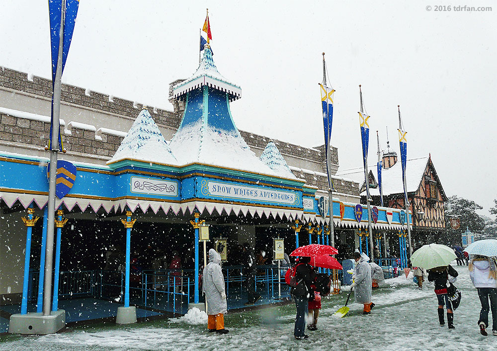 Tokyo Disneyland in the Snow