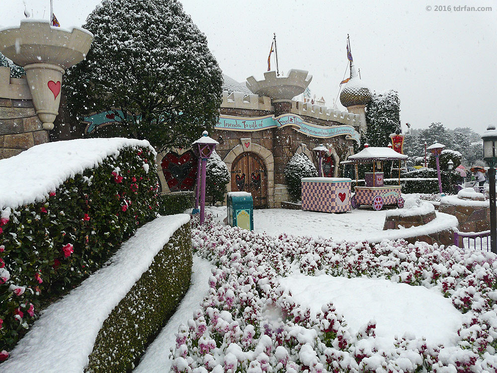 Tokyo Disneyland in the Snow