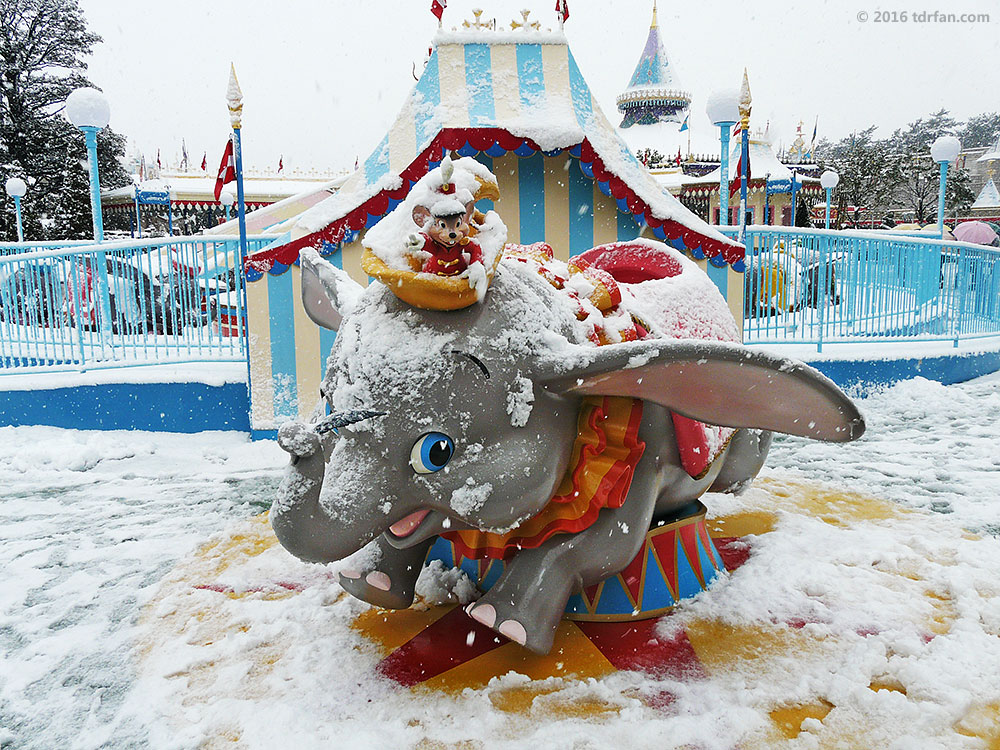 Tokyo Disneyland in the Snow