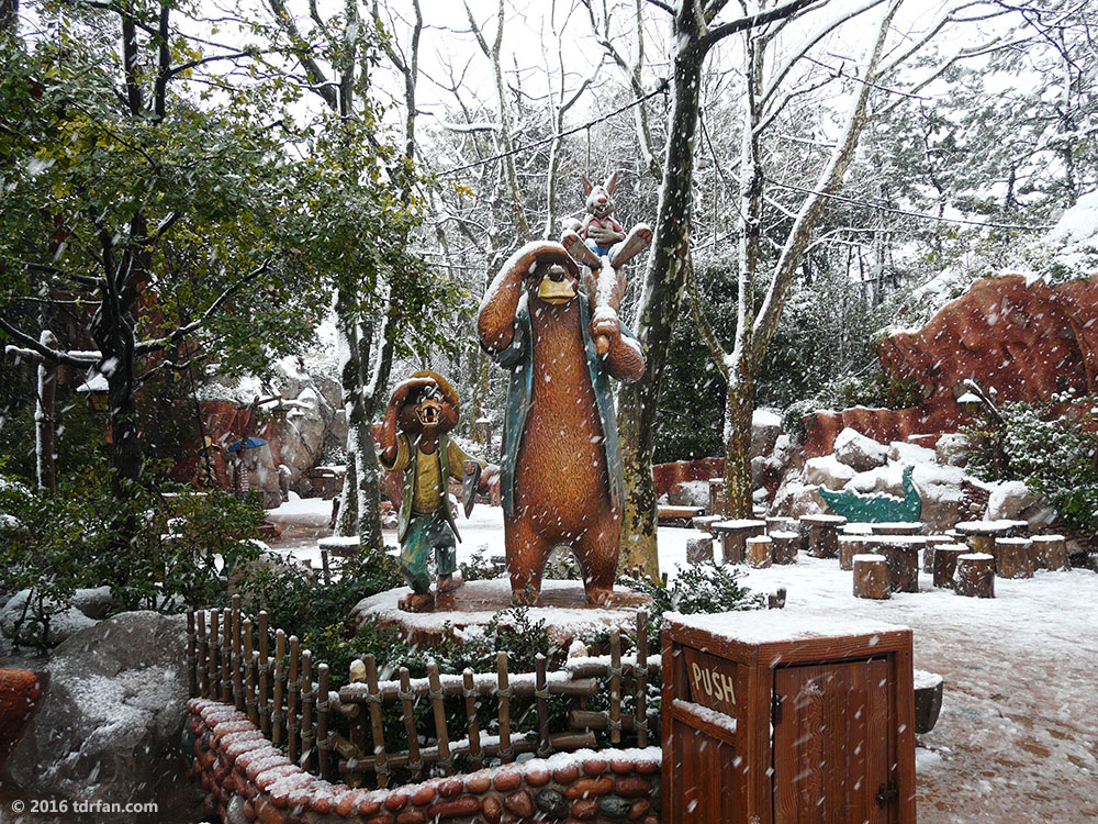 Tokyo Disneyland in the Snow