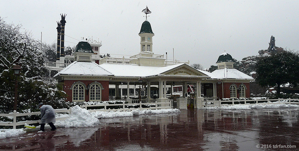 Tokyo Disneyland in the Snow