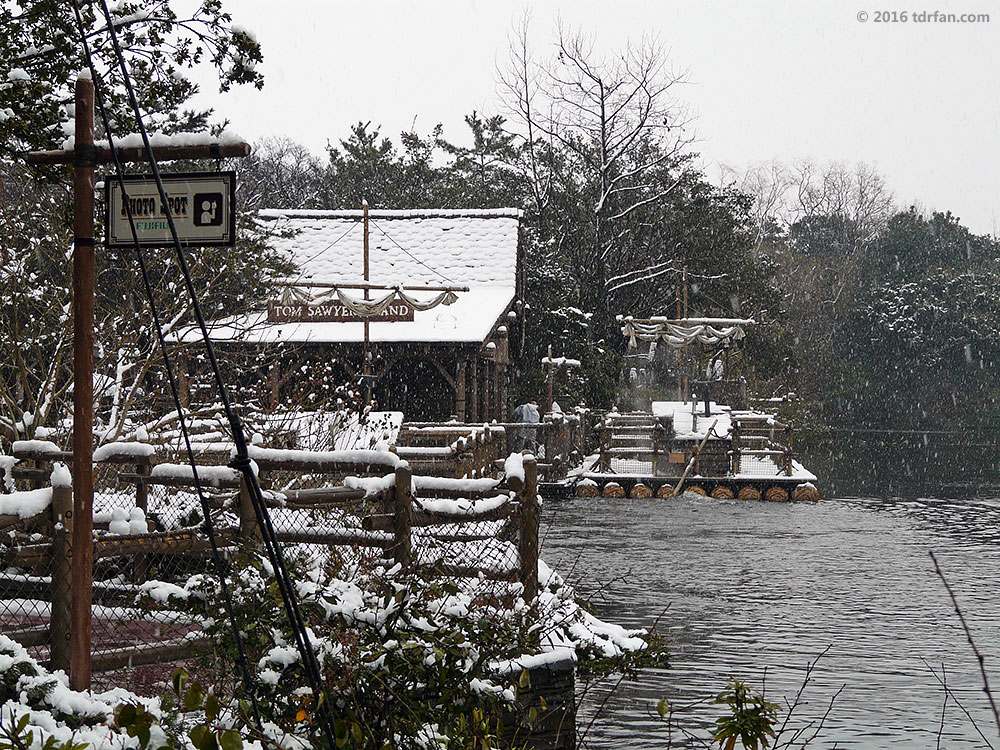 Tokyo Disneyland in the Snow