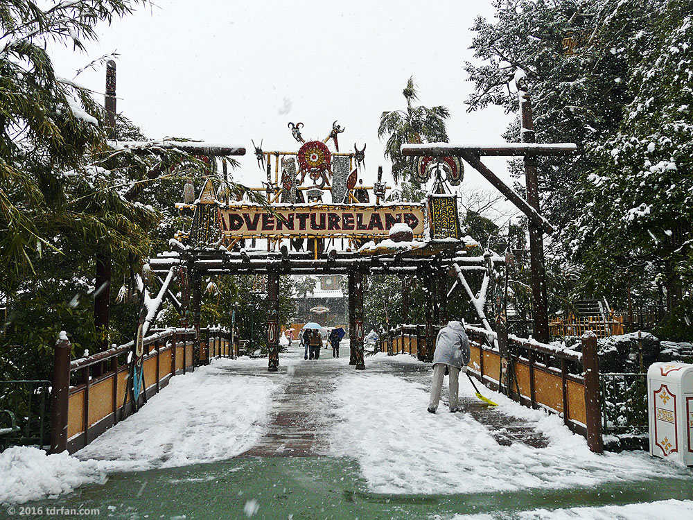 Tokyo Disneyland in the Snow