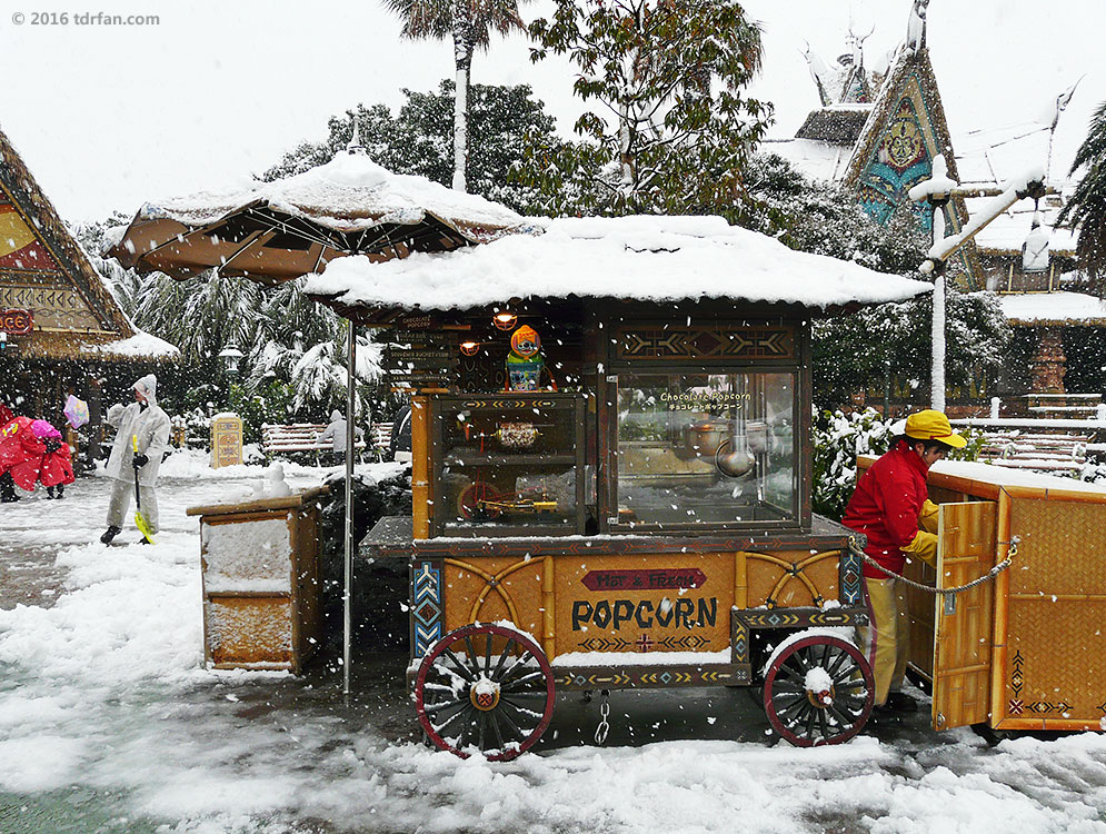 Tokyo Disneyland in the Snow