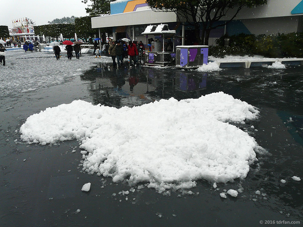 Tokyo Disneyland in the Snow