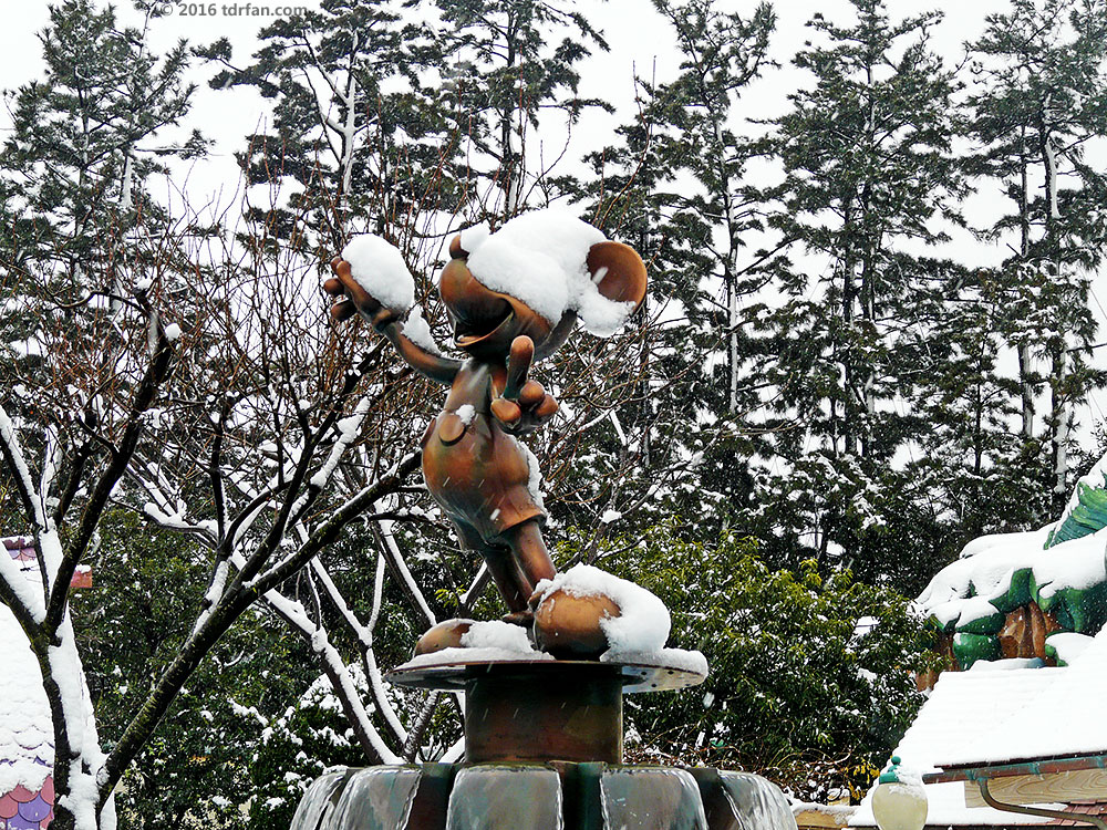 Tokyo Disneyland in the Snow