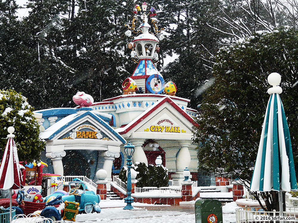 Tokyo Disneyland in the Snow