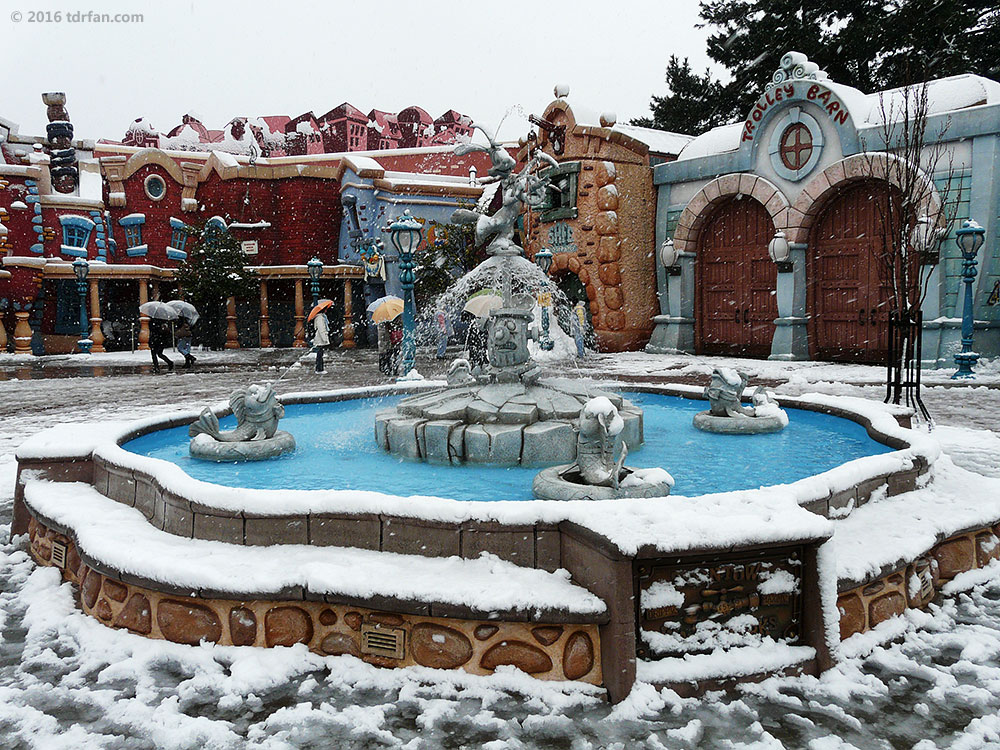 Tokyo Disneyland in the Snow