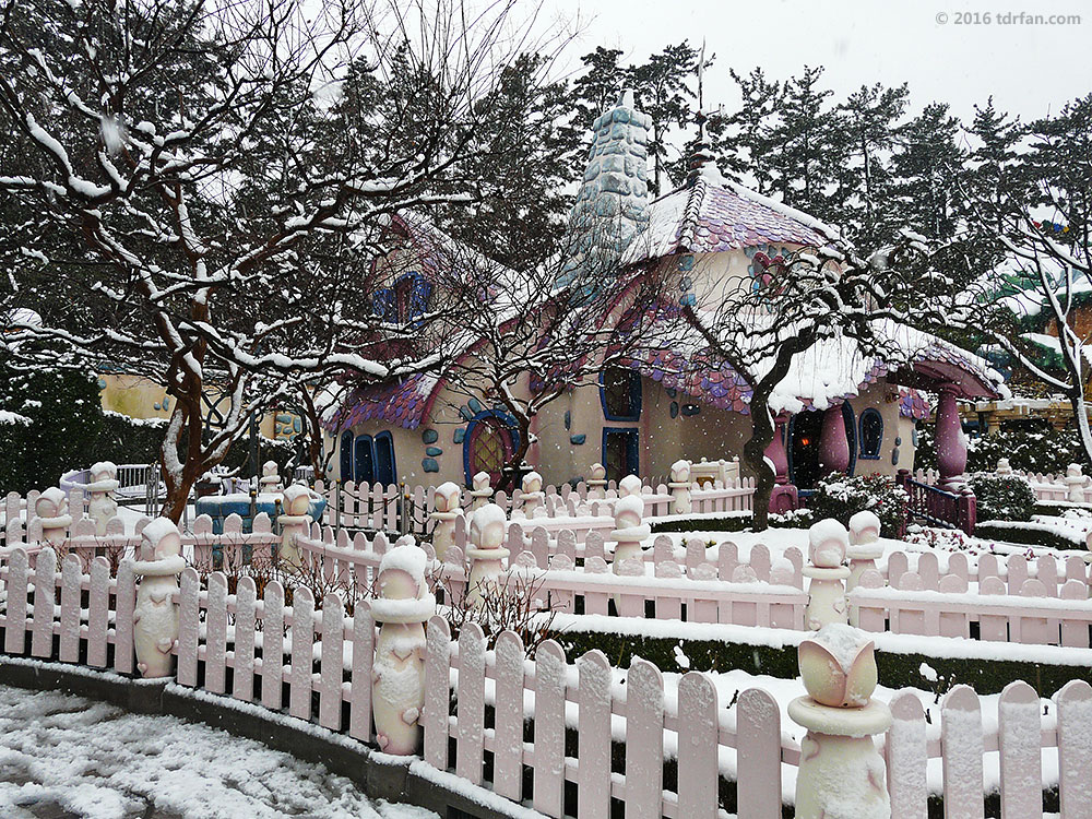 Tokyo Disneyland in the Snow