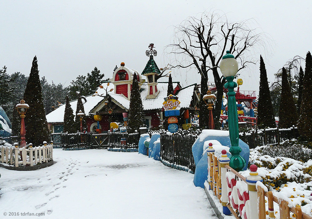 Tokyo Disneyland in the Snow